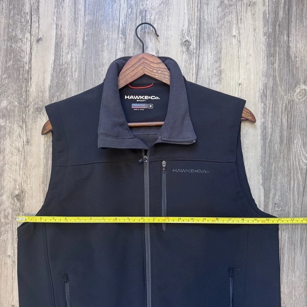 Hawke & Co Men's Black Zip Up Vest Size M
